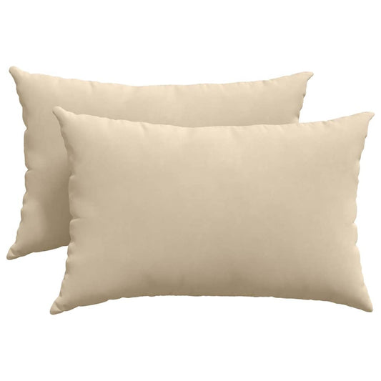 vidaXL Μαξιλάρι Καναπέ 2 pcs Κρεμ 60 x 40 cm ύφασμα
