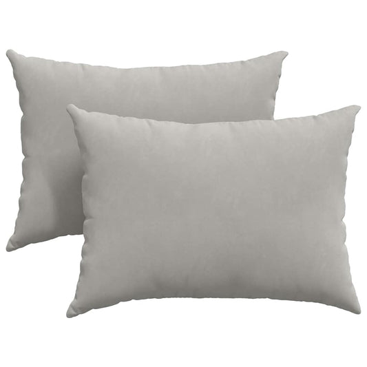 vidaXL Μαξιλάρι Καναπέ 2 pcs Ανοιχτό γκρι 70 x 50 cm ύφασμα