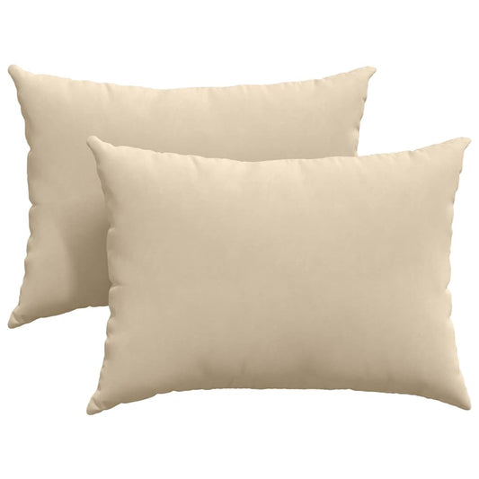 vidaXL Μαξιλάρι Καναπέ 2 pcs Κρεμ 70 x 50 cm ύφασμα