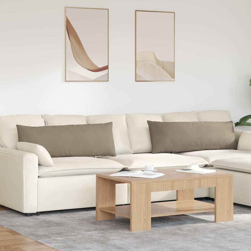 vidaXL Μαξιλάρι Καναπέ 2 pcs Taupe 120 x 40 cm ύφασμα