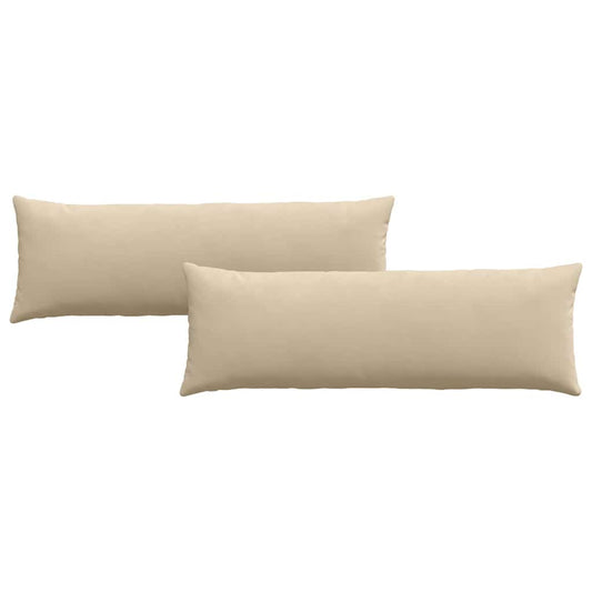 vidaXL Μαξιλάρι Καναπέ 2 pcs Κρεμ 120 x 40 cm ύφασμα