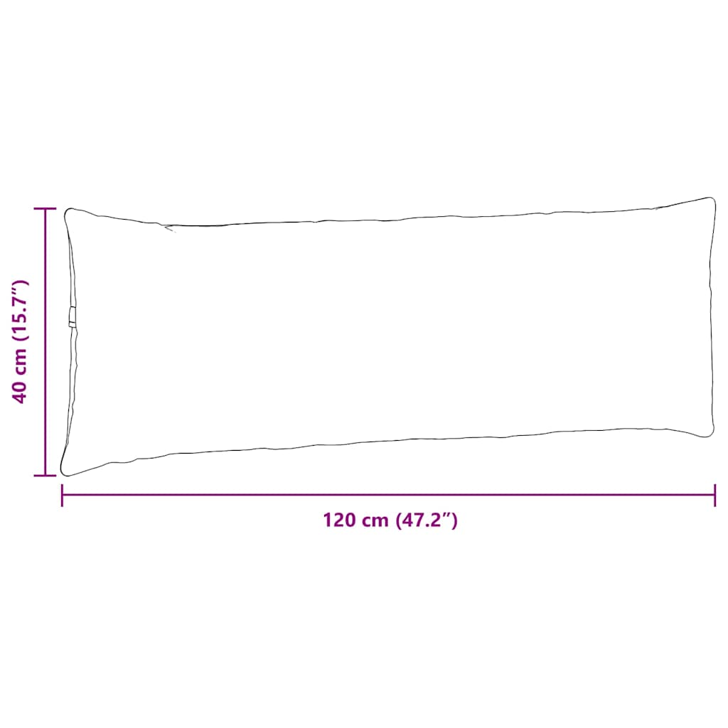 vidaXL Μαξιλάρι Καναπέ 2 pcs Απαλό Κίτρινο 120 x 40 cm