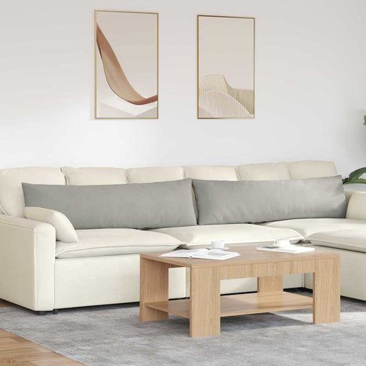 vidaXL Μαξιλάρι Καναπέ 2 pcs Ανοιχτό γκρι 145 x 40 εκ. ύφασμα
