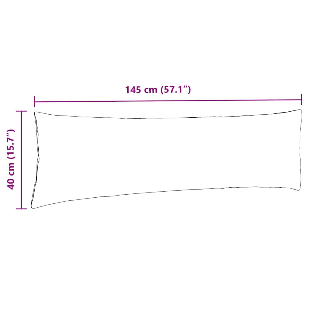 vidaXL Μαξιλάρι Καναπέ 2 pcs Κρεμ 145 x 40 εκ. ύφασμα