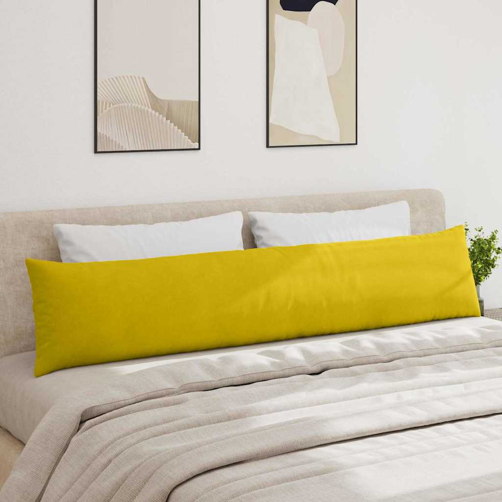 vidaXL Μαξιλάρι Καναπέ 2 pcs Κίτρινο 200 x 40 εκ. Υφασμάτινο Κορντουρά
