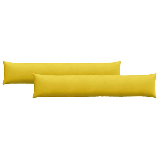 vidaXL Μαξιλάρι Καναπέ 2 pcs Κίτρινο 200 x 40 εκ. Υφασμάτινο Κορντουρά