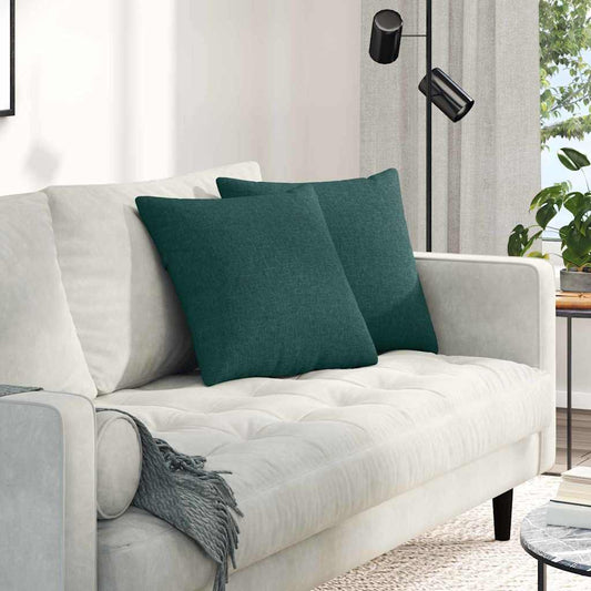 vidaXL Μαξιλάρι Καναπέ 2 pcs Σκούρο Πράσινο 45 x 45 cm ύφασμα