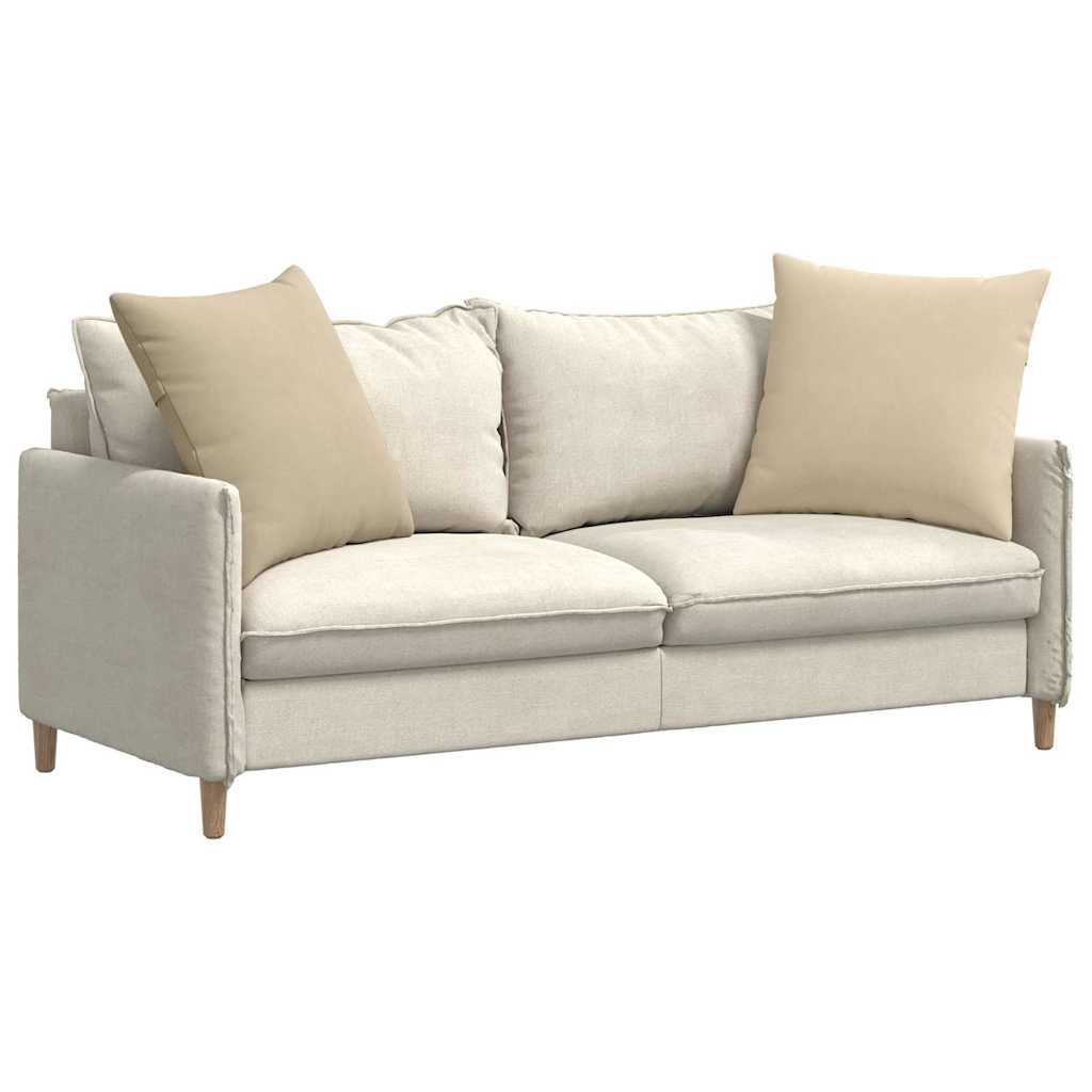 vidaXL Μαξιλάρι Καναπέ 2 pcs Κρεμ 80 x 80 cm ύφασμα