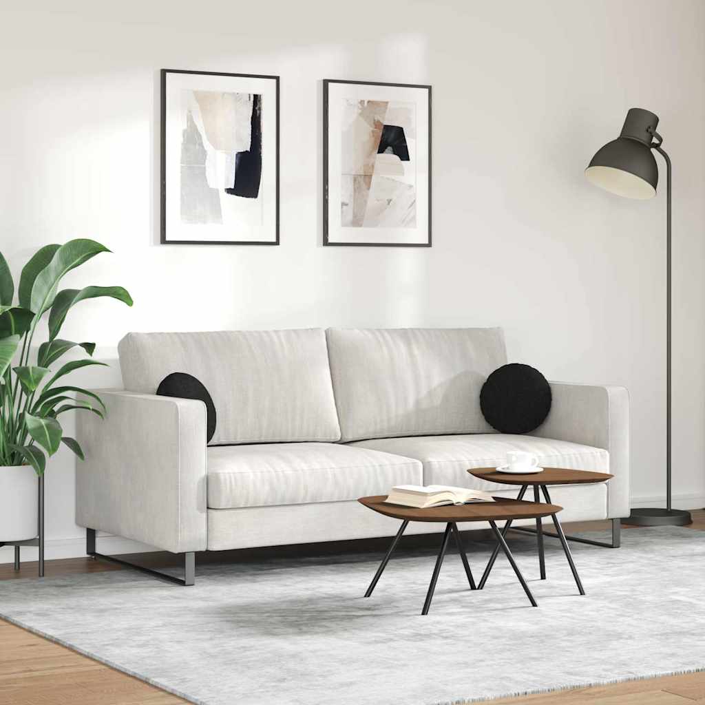 vidaXL Μαξιλάρια καθισμάτων 2 pcs Μαύρο Ø30 x 13 εκ ύφασμα