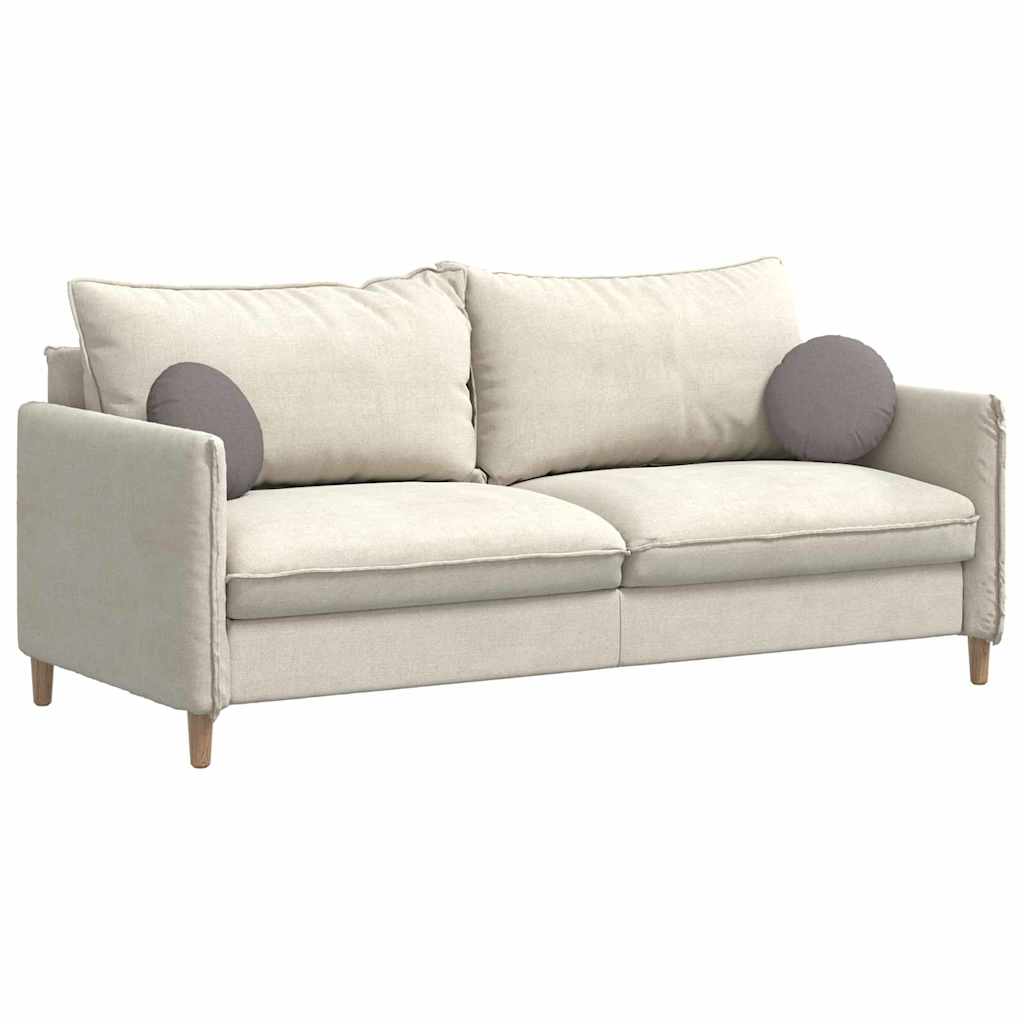 vidaXL Μαξιλάρια καθισμάτων 2 pcs Taupe Ø30 x 13 εκ ύφασμα