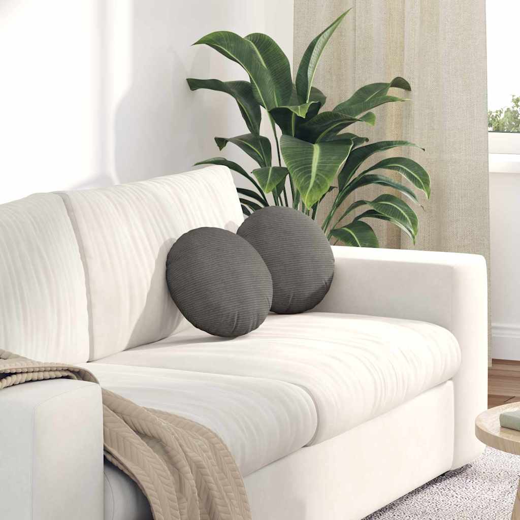 vidaXL Μαξιλάρια καθισμάτων 2 pcs Ανοιχτό γκρι Ø 30 cm