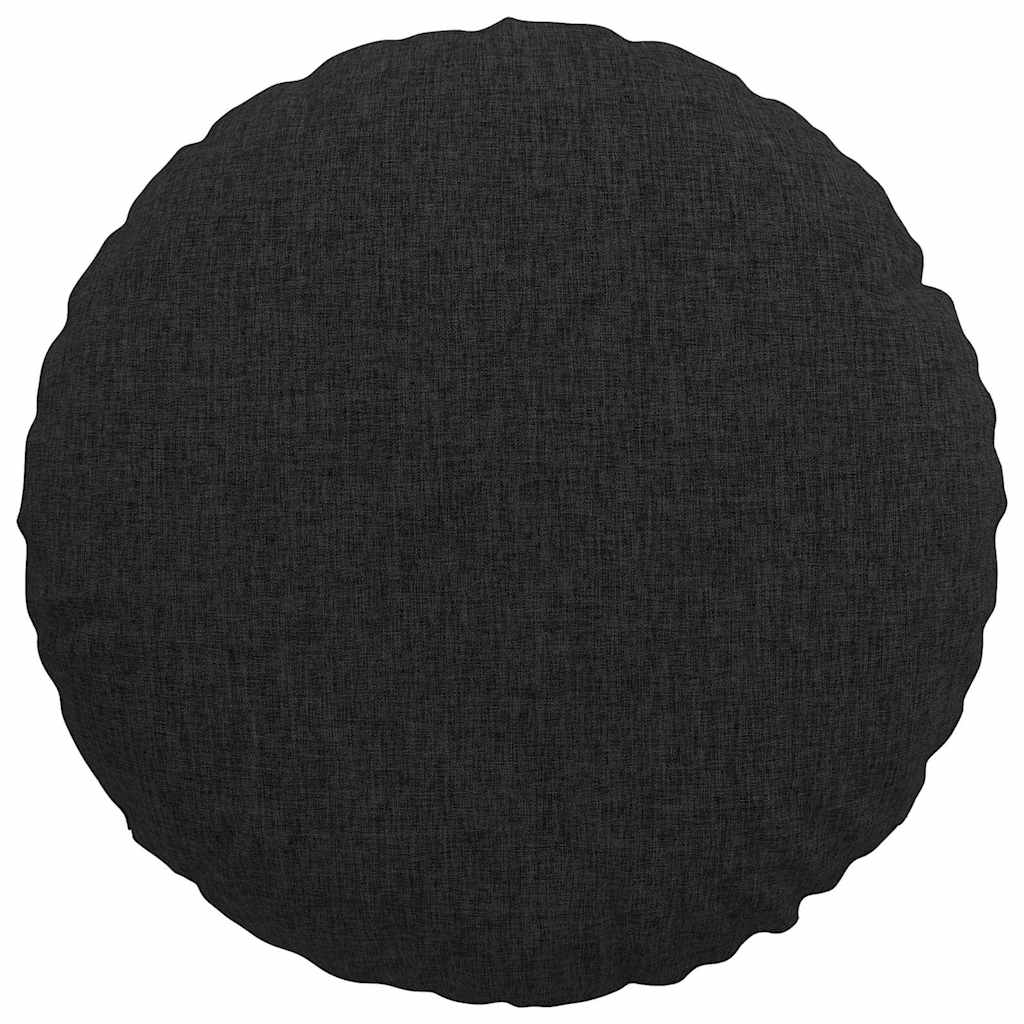 vidaXL Μαξιλάρια καθισμάτων 2 pcs Μαύρο Ø40 x 13 εκ ύφασμα