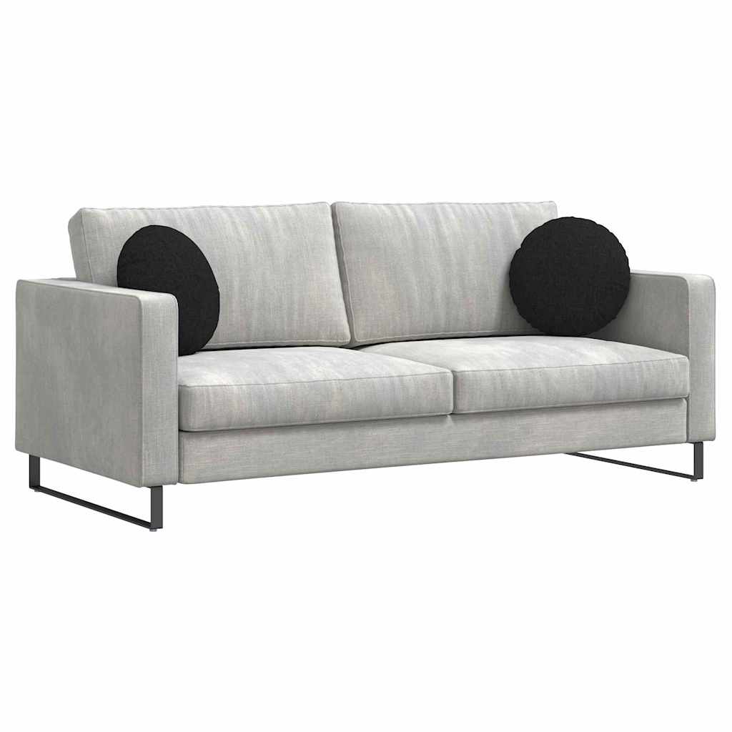 vidaXL Μαξιλάρια καθισμάτων 2 pcs Μαύρο Ø40 x 13 εκ ύφασμα