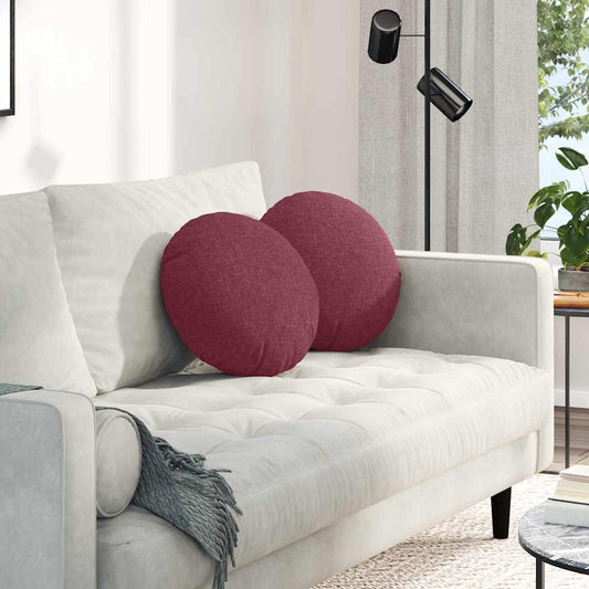 vidaXL Μαξιλάρια καθισμάτων 2 pcs Κόκκινο Ø40 x 13 εκ ύφασμα