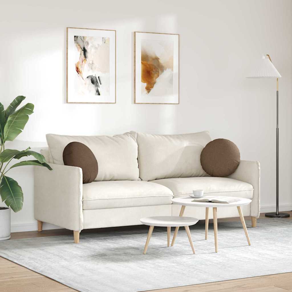 vidaXL Μαξιλάρια καθισμάτων 2 pcs Καφέ Ø40 x 13 εκ ύφασμα