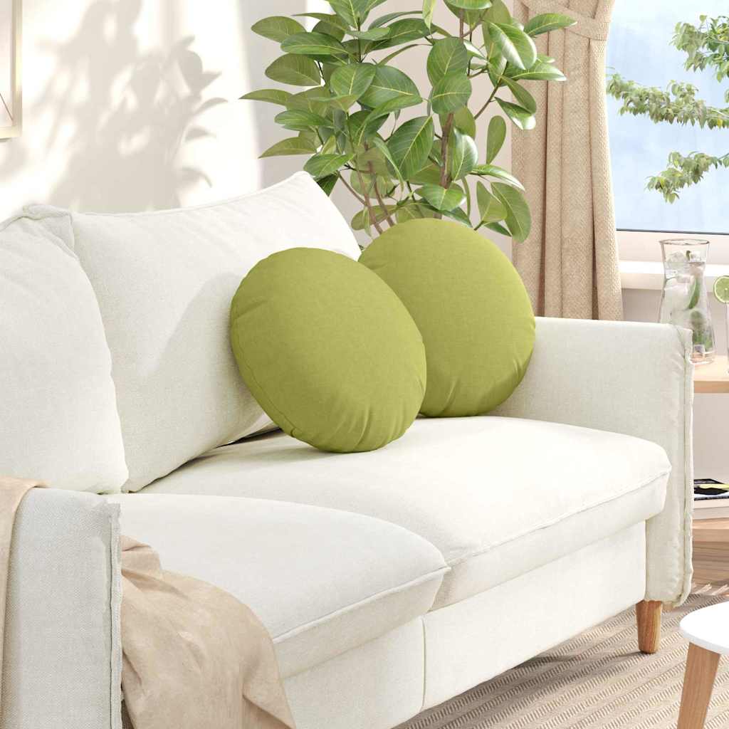 vidaXL Μαξιλάρια καθισμάτων 2 pcs Ανοιχτό Πράσινο Ø40 x 13 εκ ύφασμα