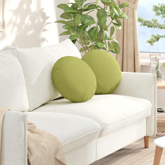 vidaXL Μαξιλάρια καθισμάτων 2 pcs Ανοιχτό Πράσινο Ø40 x 13 εκ ύφασμα