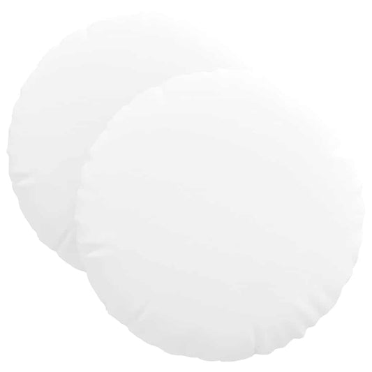 vidaXL Μαξιλάρια καθισμάτων 2 pcs Λευκό Ø40 x 13 εκ ύφασμα