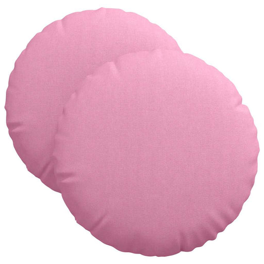 vidaXL Μαξιλάρια καθισμάτων 2 pcs Ροζ Ø40 x 13 εκ ύφασμα
