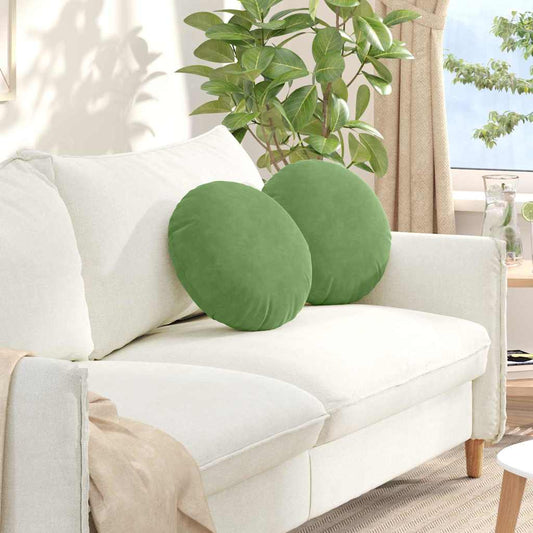 vidaXL Μαξιλάρια καθισμάτων 2 pcs Ανοιχτό Πράσινο Ø 40 x 13 εκ.