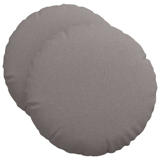 vidaXL Μαξιλάρια καθισμάτων 2 pcs Taupe Ø50 x 19 εκ ύφασμα