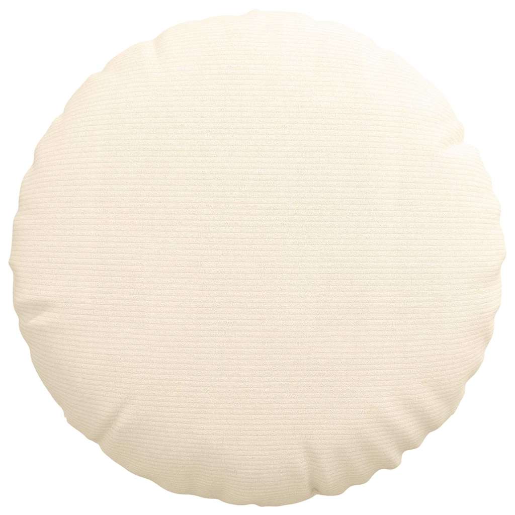 vidaXL Μαξιλάρια καθισμάτων 2 pcs Κρεμ Ø 50 cm Υφασμάτινο Κορντουρά