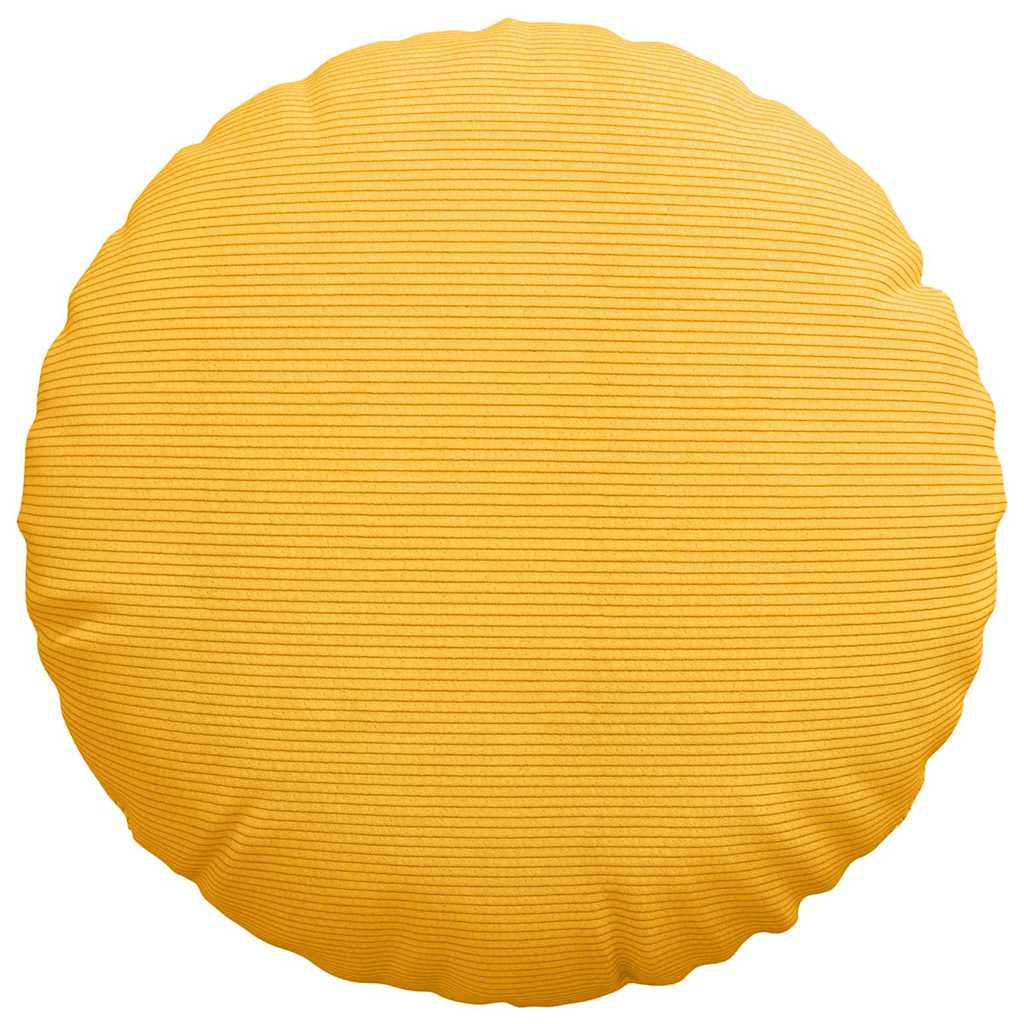 vidaXL Μαξιλάρια καθισμάτων 2 pcs Απαλό Κίτρινο Ø 50 cm