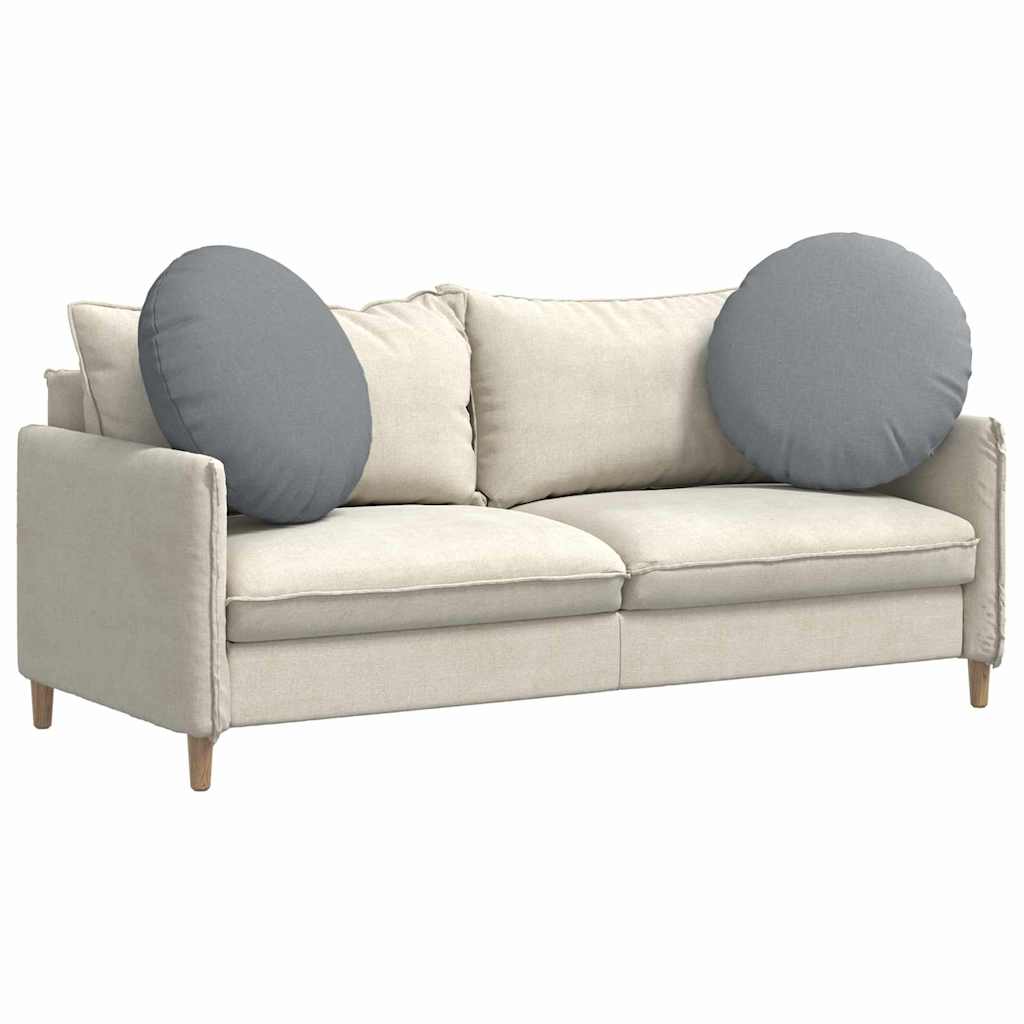 vidaXL Μαξιλάρια καθισμάτων 2 pcs Ανοιχτό γκρι Ø60 x 21 εκ ύφασμα