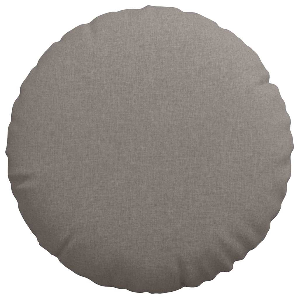 vidaXL Μαξιλάρια καθισμάτων 2 pcs Taupe Ø60 x 21 εκ ύφασμα