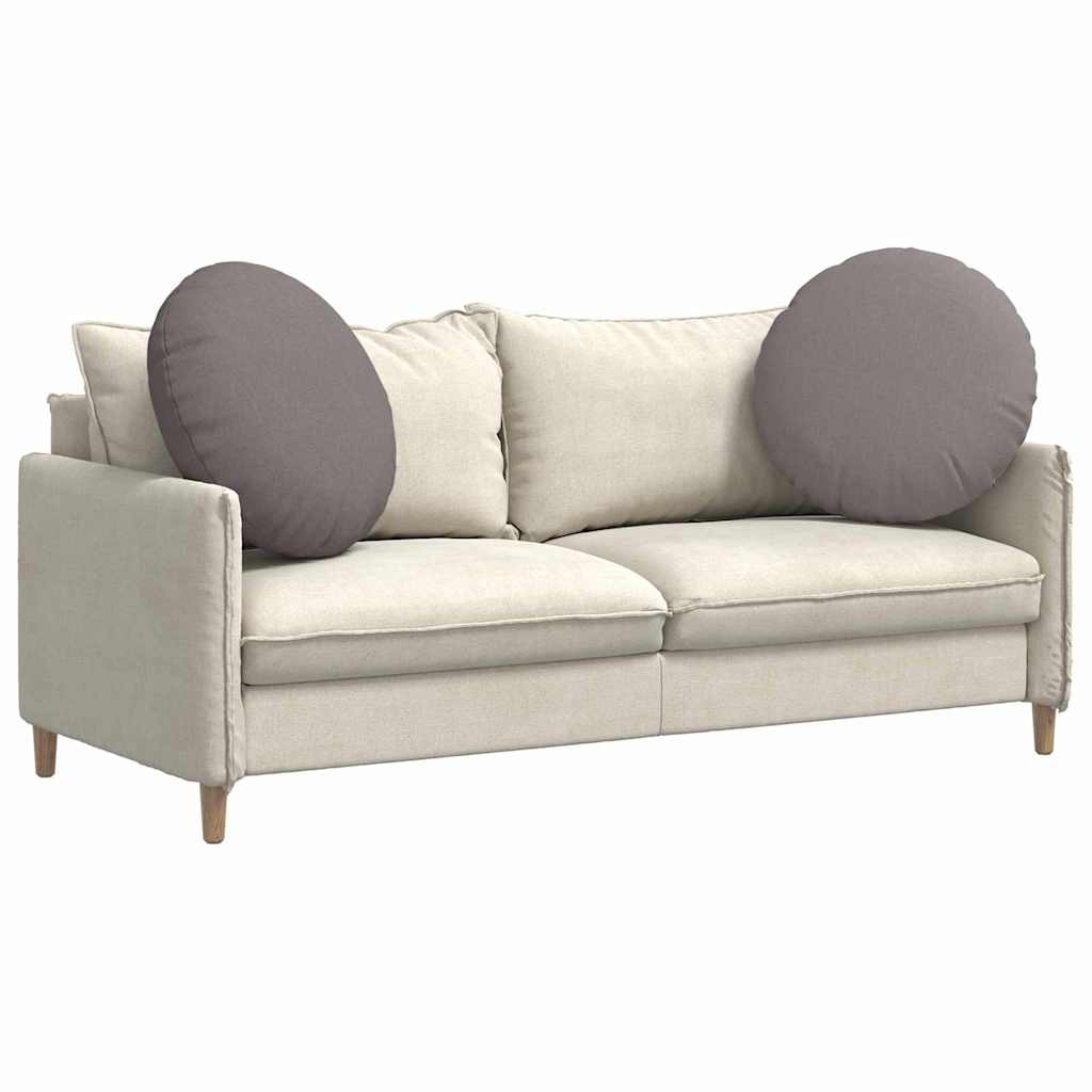 vidaXL Μαξιλάρια καθισμάτων 2 pcs Taupe Ø60 x 21 εκ ύφασμα