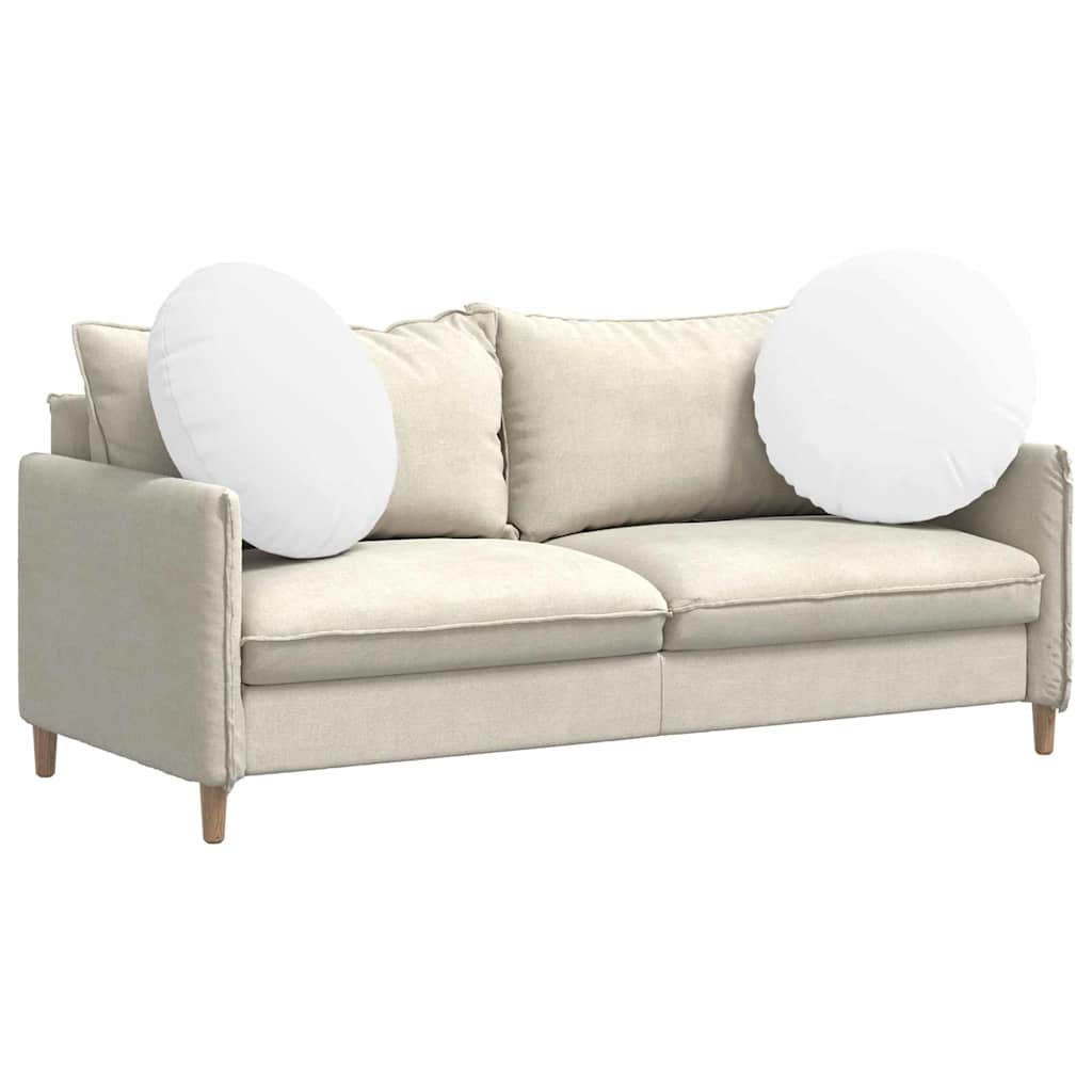 vidaXL Μαξιλάρια καθισμάτων 2 pcs Λευκό Ø60 x 21 εκ ύφασμα