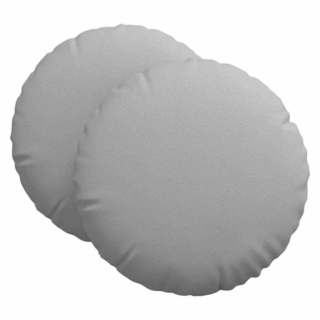 vidaXL Μαξιλάρια καθισμάτων 2 pcs Σκίουρος Γκρί Ø60 x 21 εκ ύφασμα