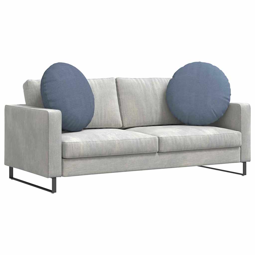 vidaXL Μαξιλάρια καθισμάτων 2 pcs Μπλε Ø 60 cm Υφασμάτινο Κορντουρά