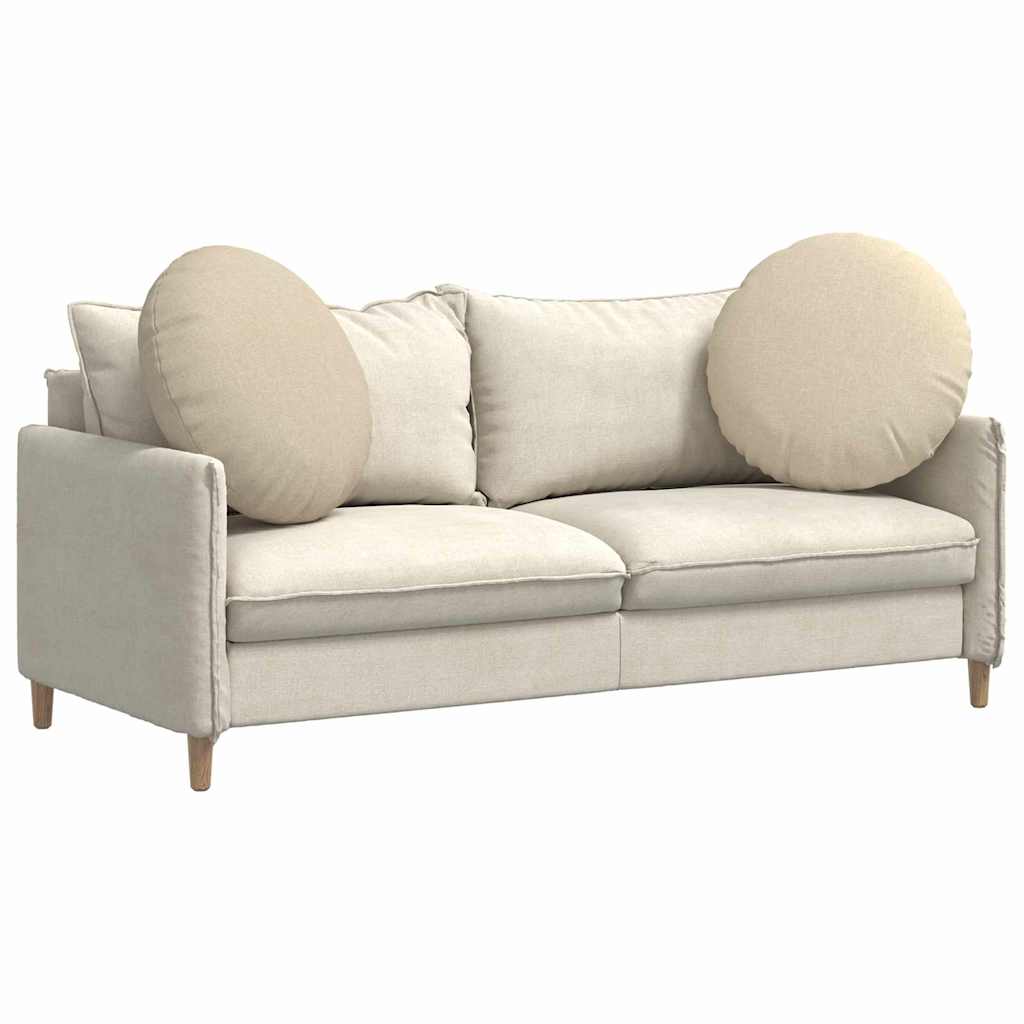 vidaXL Μαξιλάρια καθισμάτων 2 pcs Κρεμ Ø80 x 29 εκ ύφασμα