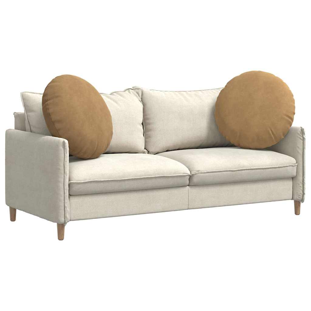 vidaXL Μαξιλάρια καθισμάτων 2 pcs Καφέ Ø80 x 29 εκ Βελούδο