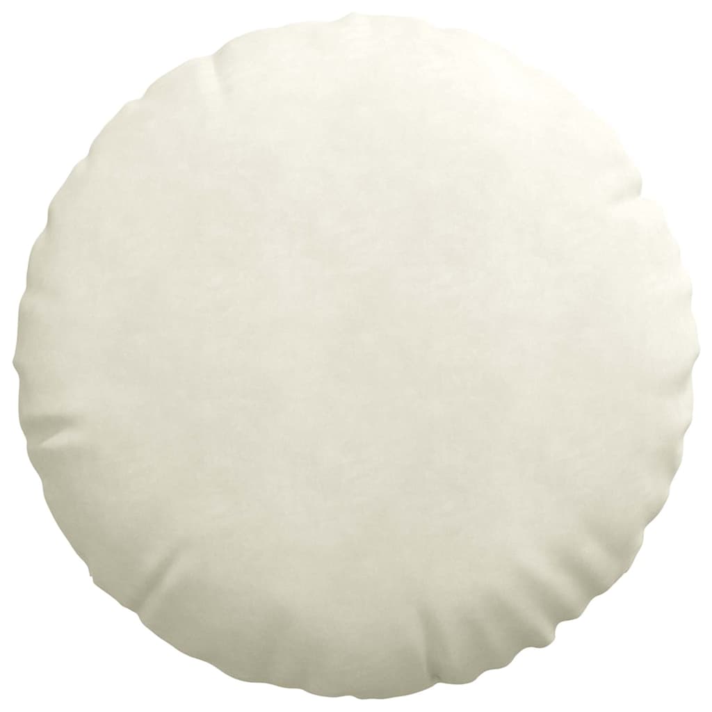 vidaXL Μαξιλάρια καθισμάτων 2 pcs Κρεμ Ø80 x 29 εκ Βελούδο