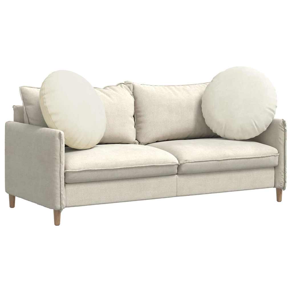 vidaXL Μαξιλάρια καθισμάτων 2 pcs Κρεμ Ø80 x 29 εκ Βελούδο