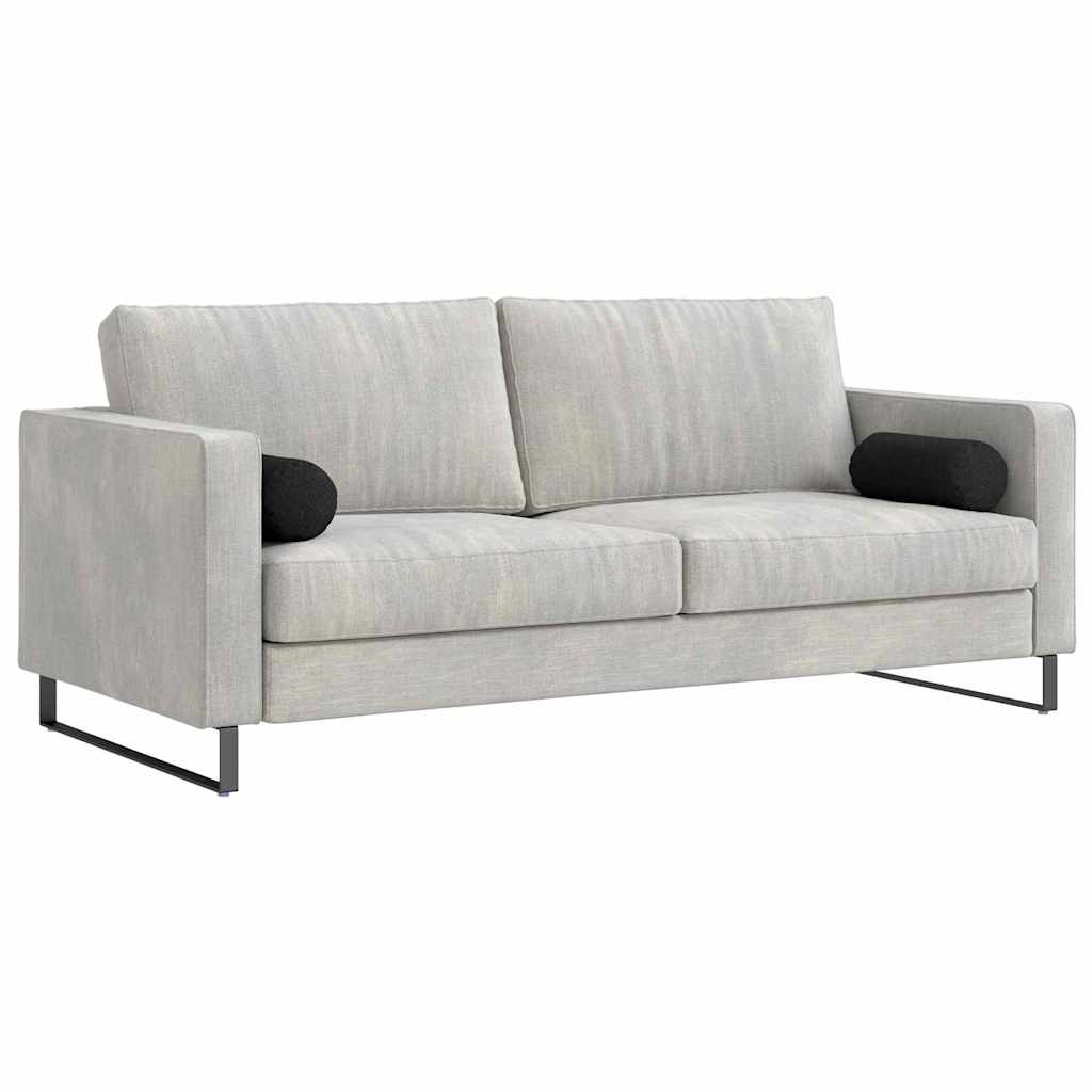 vidaXL Μαξιλάρια Στήριγμα 2 pcs Μαύρο Ø 15 x 40 εκ ύφασμα