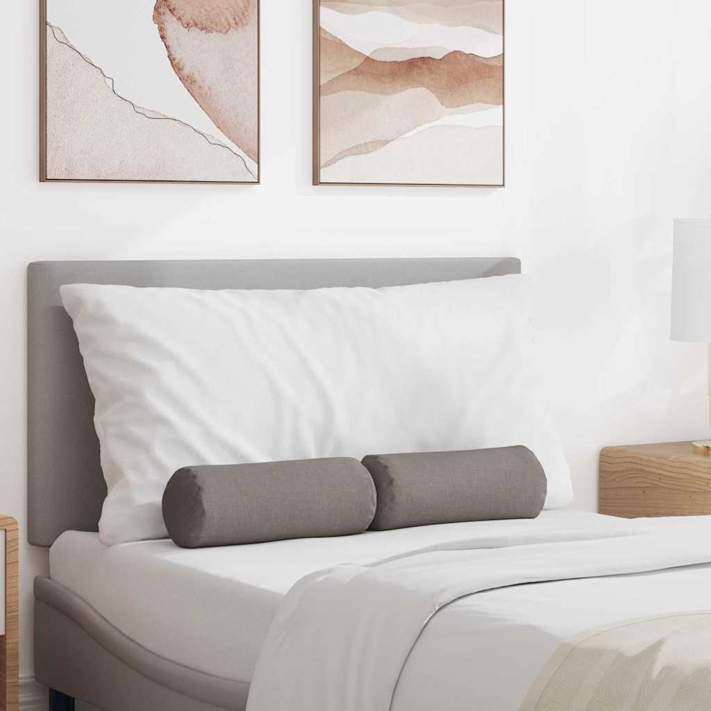 vidaXL Μαξιλάρια Στήριγμα 2 pcs Taupe Ø 15 x 40 εκ ύφασμα