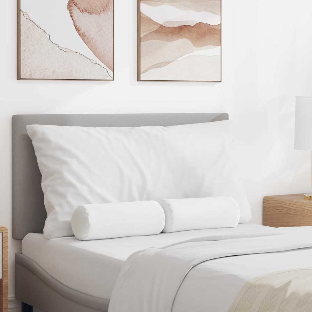 vidaXL Μαξιλάρια Στήριγμα 2 pcs Λευκό Ø 15 x 40 εκ ύφασμα