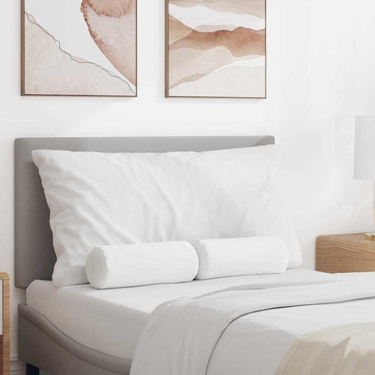 vidaXL Μαξιλάρια Στήριγμα 2 pcs Λευκό Ø 15 x 40 εκ ύφασμα