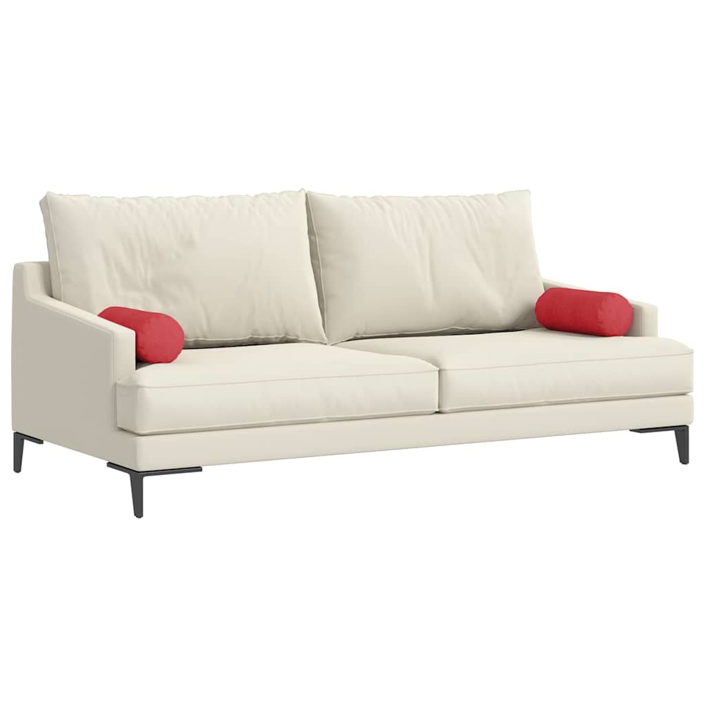 vidaXL Μαξιλάρια Στήριγμα 2 pcs Κόκκινο Ø 15 x 40 εκ ύφασμα