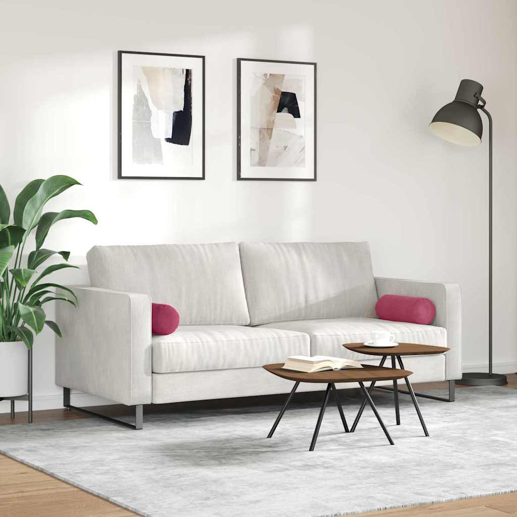 vidaXL Μαξιλάρια Στήριγμα 2 pcs Κόκκινο Ø 15 x 40 εκ