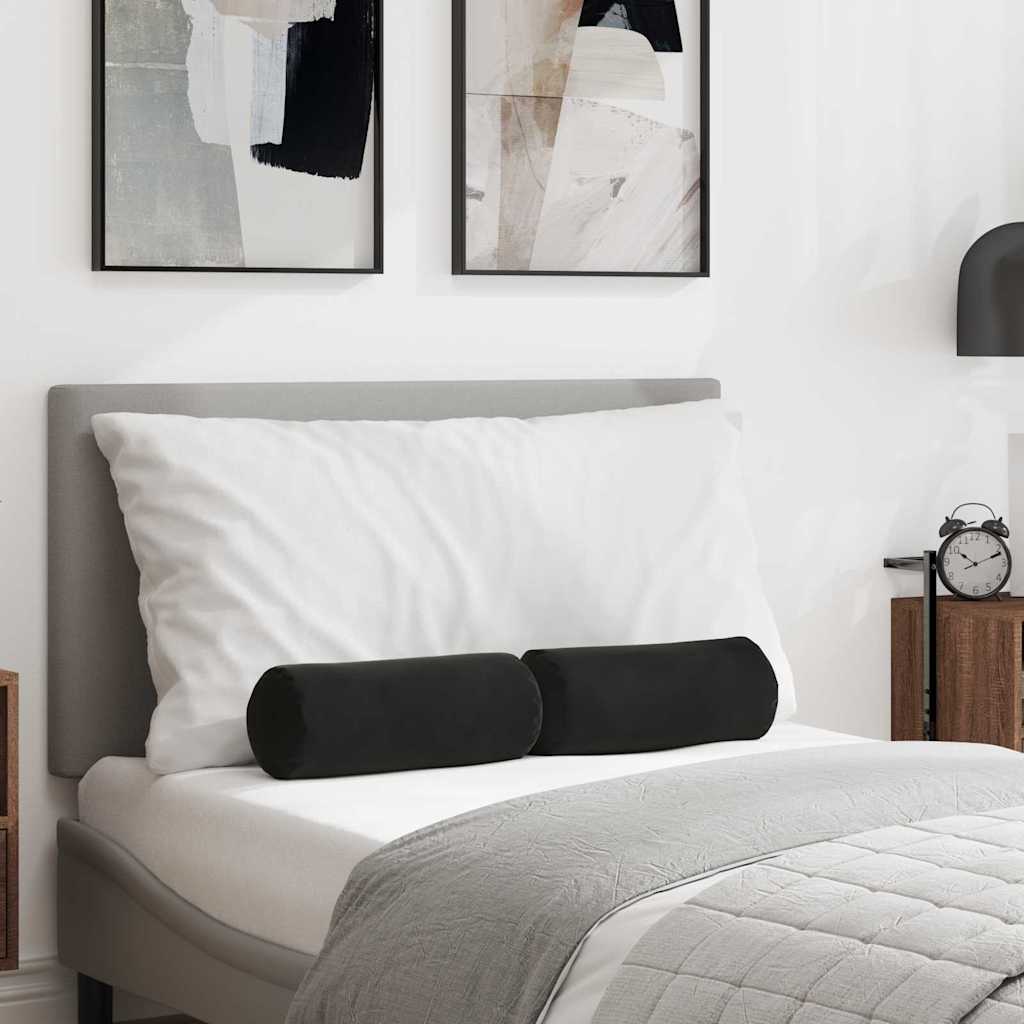 vidaXL Μαξιλάρια Στήριγμα 2 pcs Μαύρο Ø 15 x 40 εκ