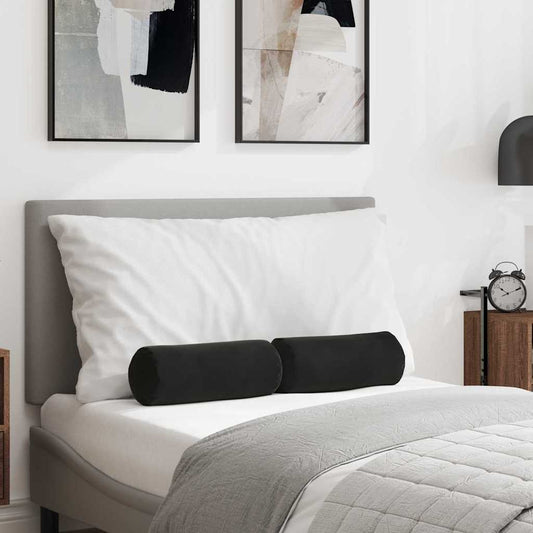 vidaXL Μαξιλάρια Στήριγμα 2 pcs Μαύρο Ø 15 x 40 εκ