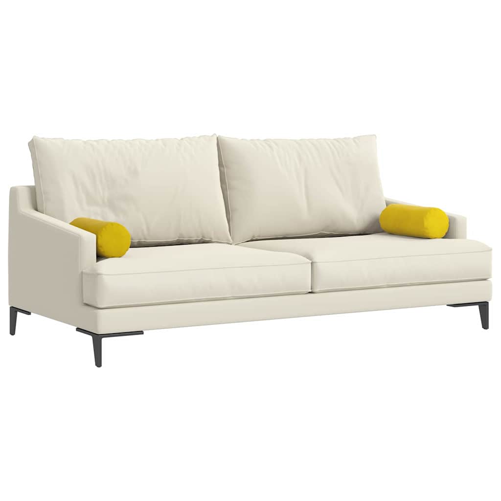 vidaXL Μαξιλάρια Στήριγμα 2 pcs Κίτρινο Ø 15 x 40 εκ