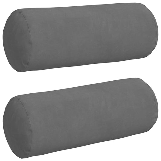vidaXL Μαξιλάρια Στήριγμα 2 pcs Σκούρο Γκρι Ø 15 x 40 εκ