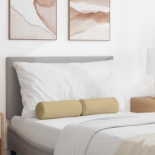 vidaXL Μαξιλάρια Στήριγμα 2 pcs Γκρι Πράσινο Ø 15 x 40 εκ