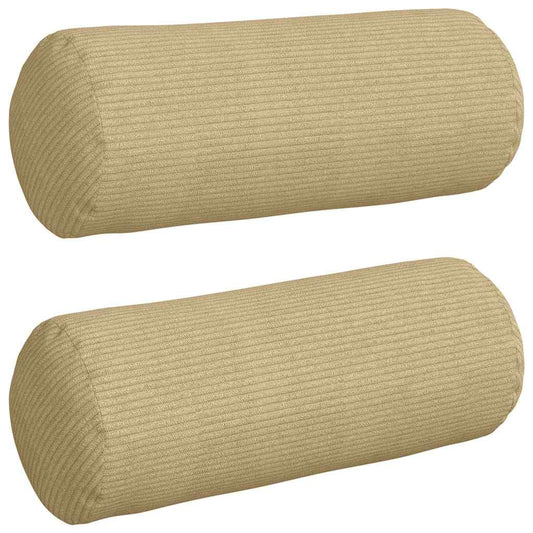 vidaXL Μαξιλάρια Στήριγμα 2 pcs Γκρι Πράσινο Ø 15 x 40 εκ