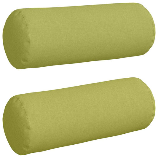 vidaXL Μαξιλάρια Στήριγμα 2 pcs Ανοιχτό Πράσινο Ø 25 x 70 cm ύφασμα